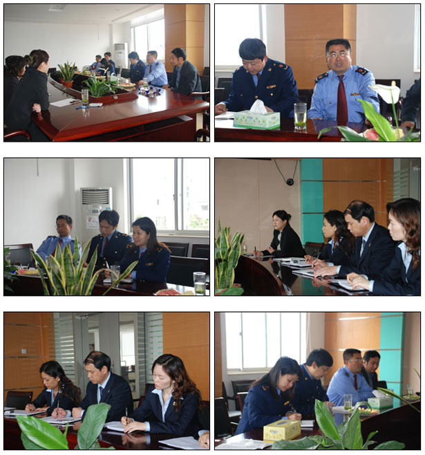 瀏陽市工商行政管理局、公平交易局、瀏陽生物醫(yī)藥園區(qū)工商分局等工作小組成員一行來綠之韻集團(tuán)作行政指導(dǎo)工作