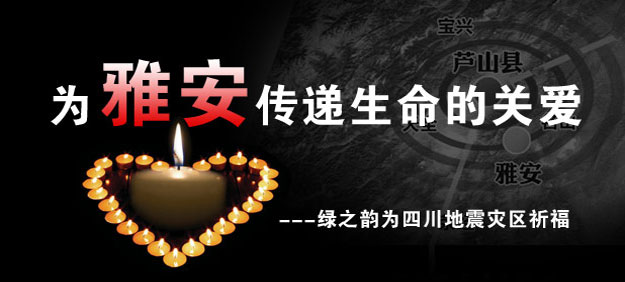 為雅安祈?！G之韻用愛心行動守護(hù)雅安人民