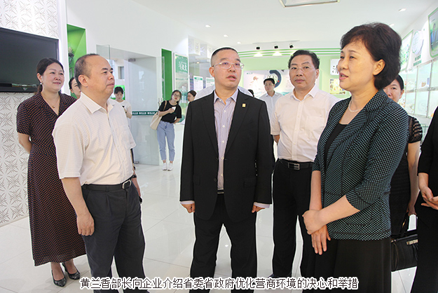 中共湖南省委常委、省委統(tǒng)戰(zhàn)部部長黃蘭香一行蒞臨綠之韻調(diào)研指導