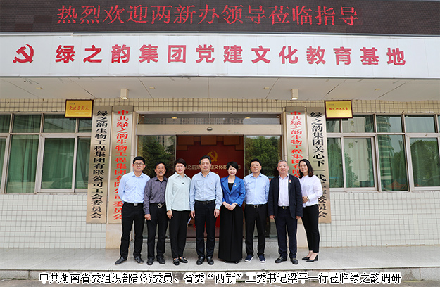 中共湖南省委組織部部務委員、省委“兩新”工委書記梁平一行蒞臨綠之韻調研