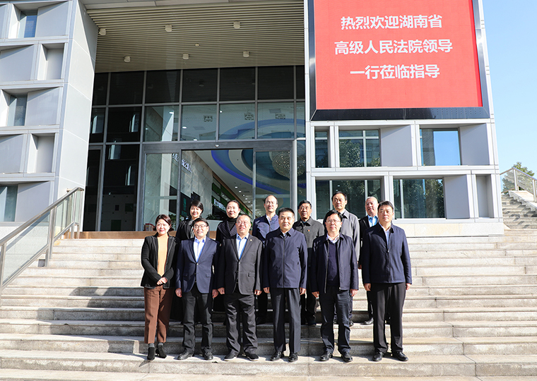 湖南省高級人民法院黨組書記、院長田立文一行蒞臨綠之韻調(diào)研指導(dǎo)