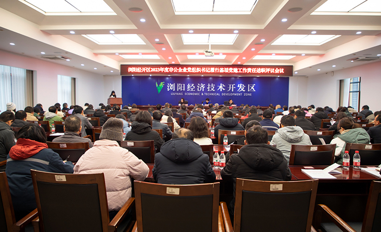 綠之韻集團(tuán)黨委書記劉云參加瀏陽經(jīng)開區(qū)2023年度非公黨組織書記述職評議